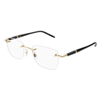 Montura de gafas Montblanc Hombre MB0346O001-GOLD-BLACK-TRANSPARENT53 - MB0346O001-GOLD-BLACK-TRANSPARENT53